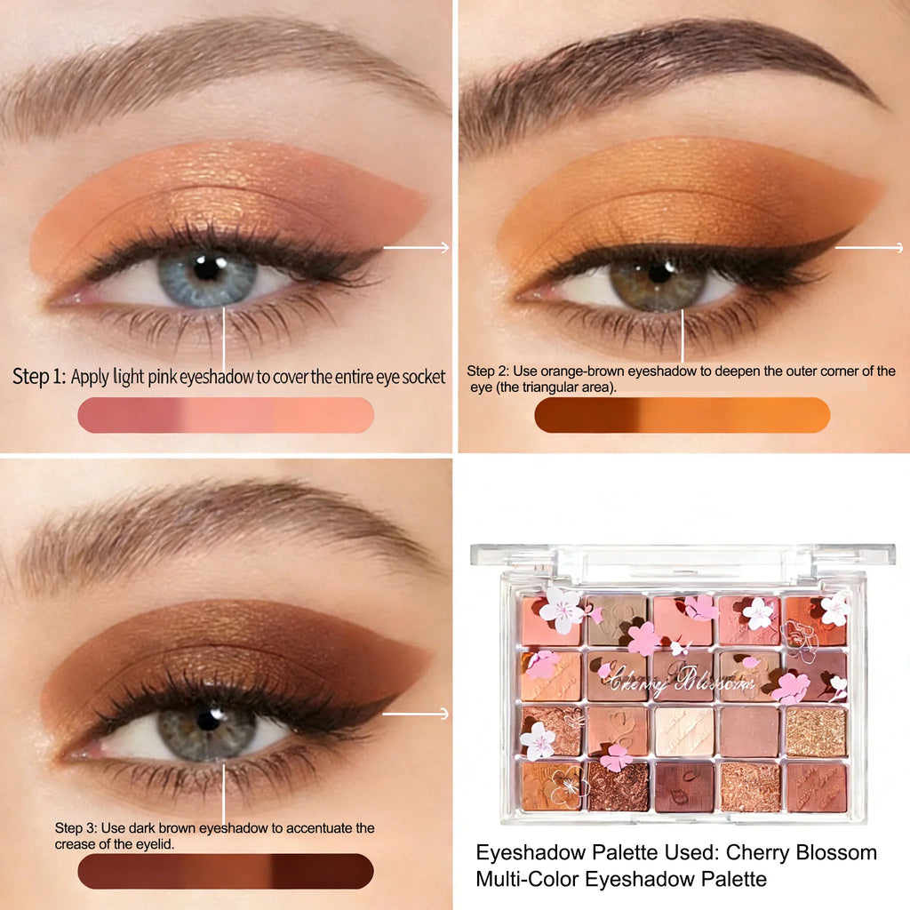 20-Color Eyeshadow Palette - Glitter Shimmer And Matte  Long-Lasting Makeup