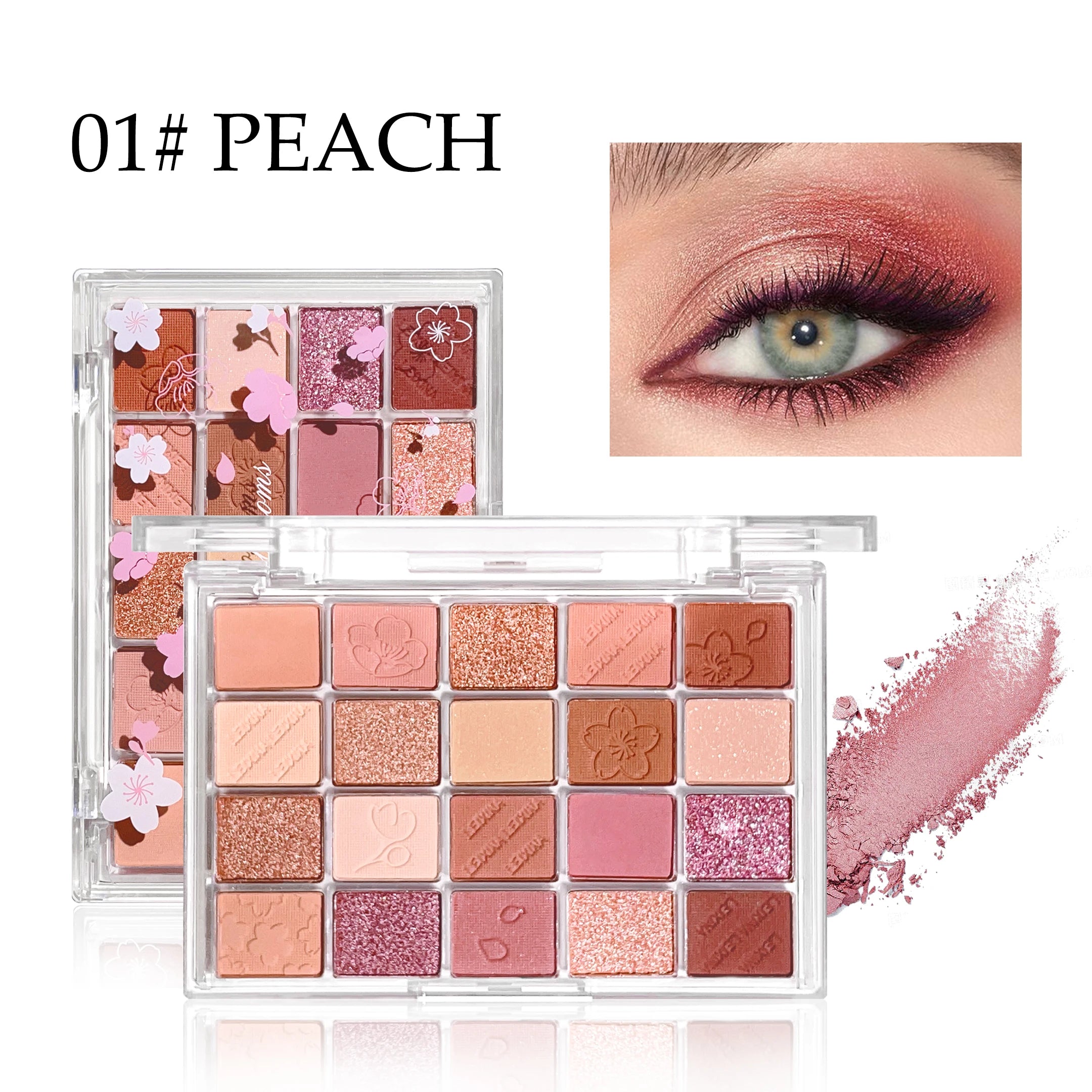 20-Color Eyeshadow Palette - Glitter Shimmer And Matte  Long-Lasting Makeup