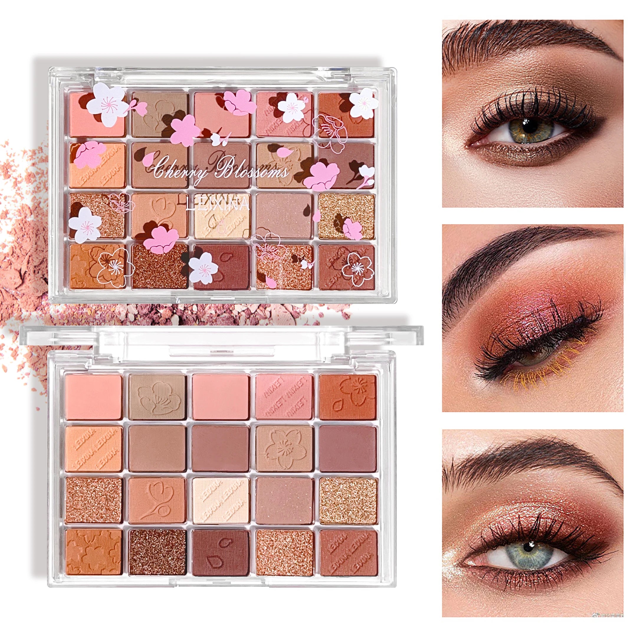20-Color Eyeshadow Palette - Glitter Shimmer And Matte  Long-Lasting Makeup