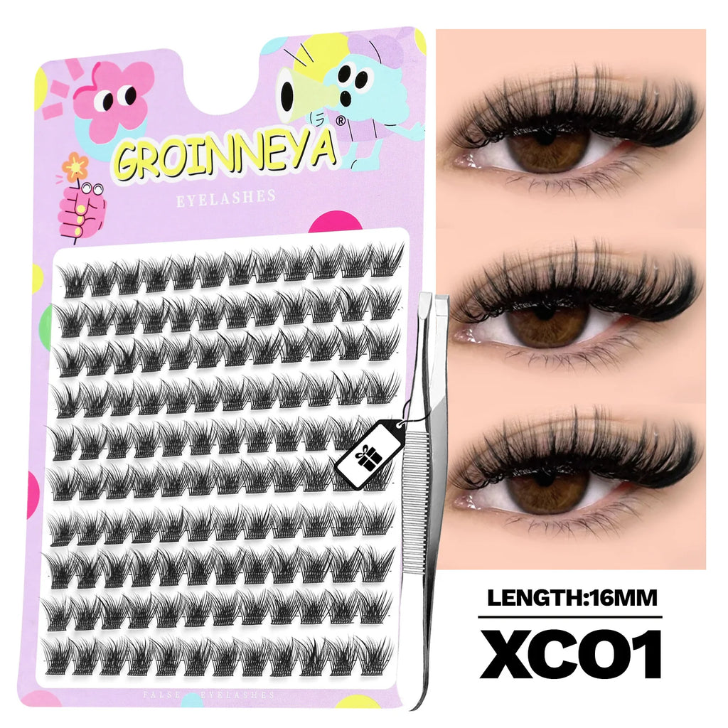 DIY Lash Clusters Kit - Natural Wispy Individual Eyelash Extensions