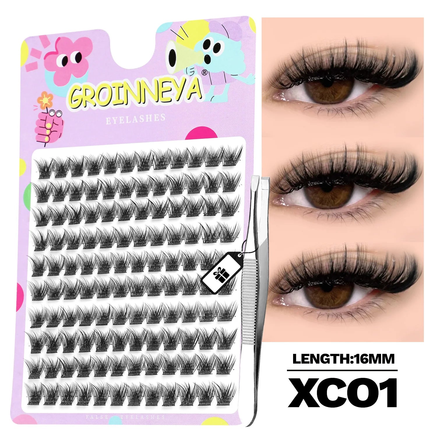DIY Lash Clusters Kit - Natural Wispy Individual Eyelash Extensions