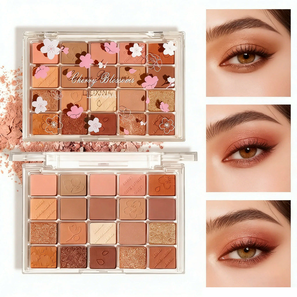 20-Color Eyeshadow Palette - Glitter Shimmer And Matte  Long-Lasting Makeup