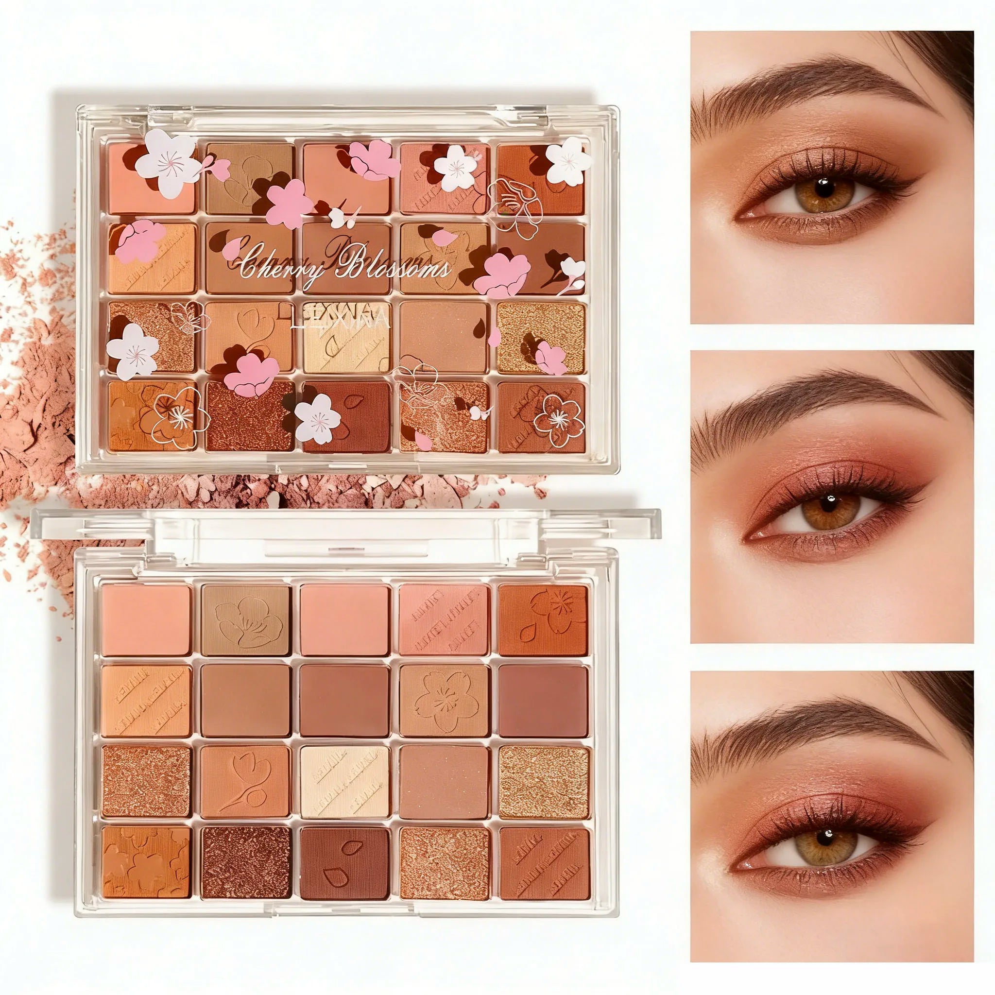 20-Color Eyeshadow Palette - Glitter Shimmer And Matte  Long-Lasting Makeup