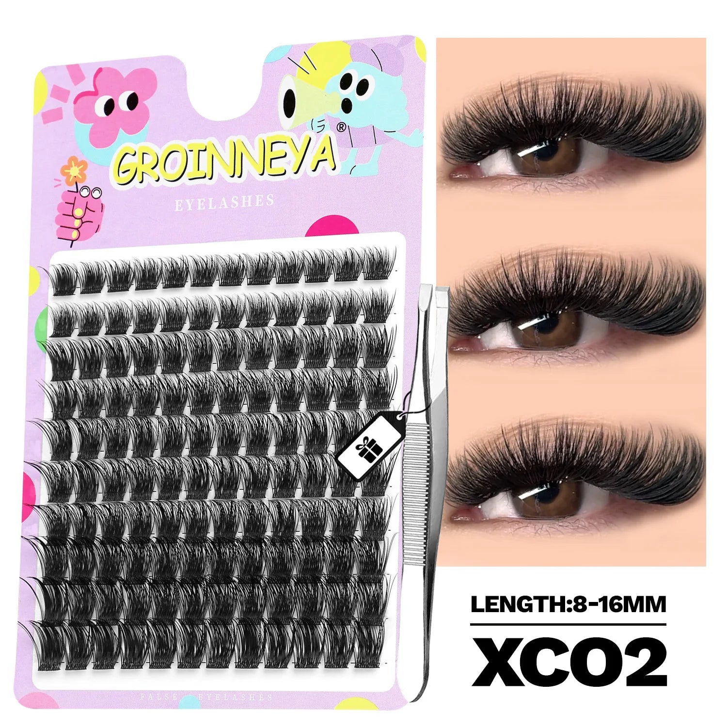 DIY Lash Clusters Kit - Natural Wispy Individual Eyelash Extensions
