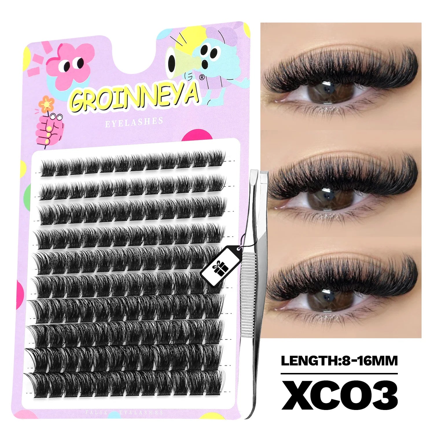 DIY Lash Clusters Kit - Natural Wispy Individual Eyelash Extensions
