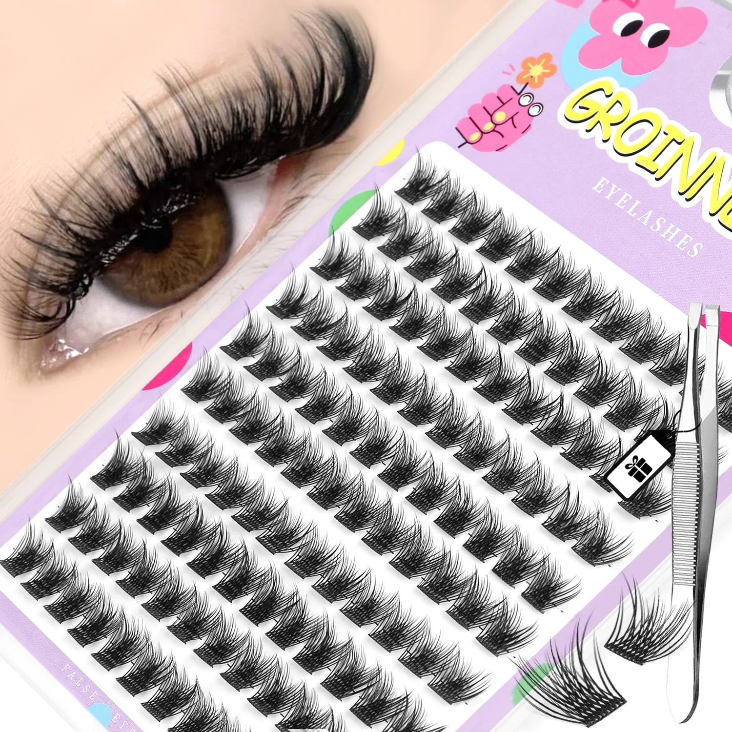 DIY Lash Clusters Kit - Natural Wispy Individual Eyelash Extensions