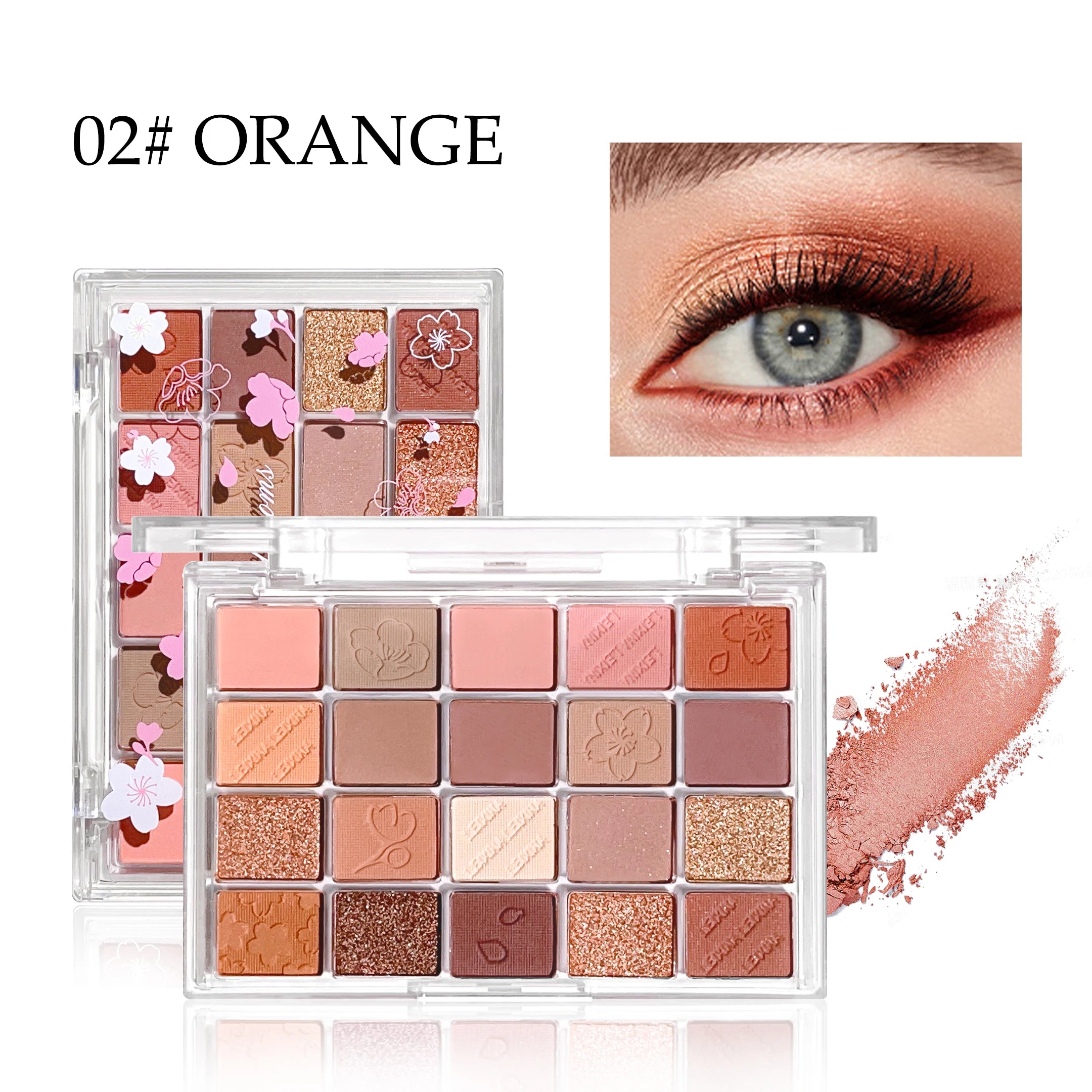 20-Color Eyeshadow Palette - Glitter Shimmer And Matte  Long-Lasting Makeup