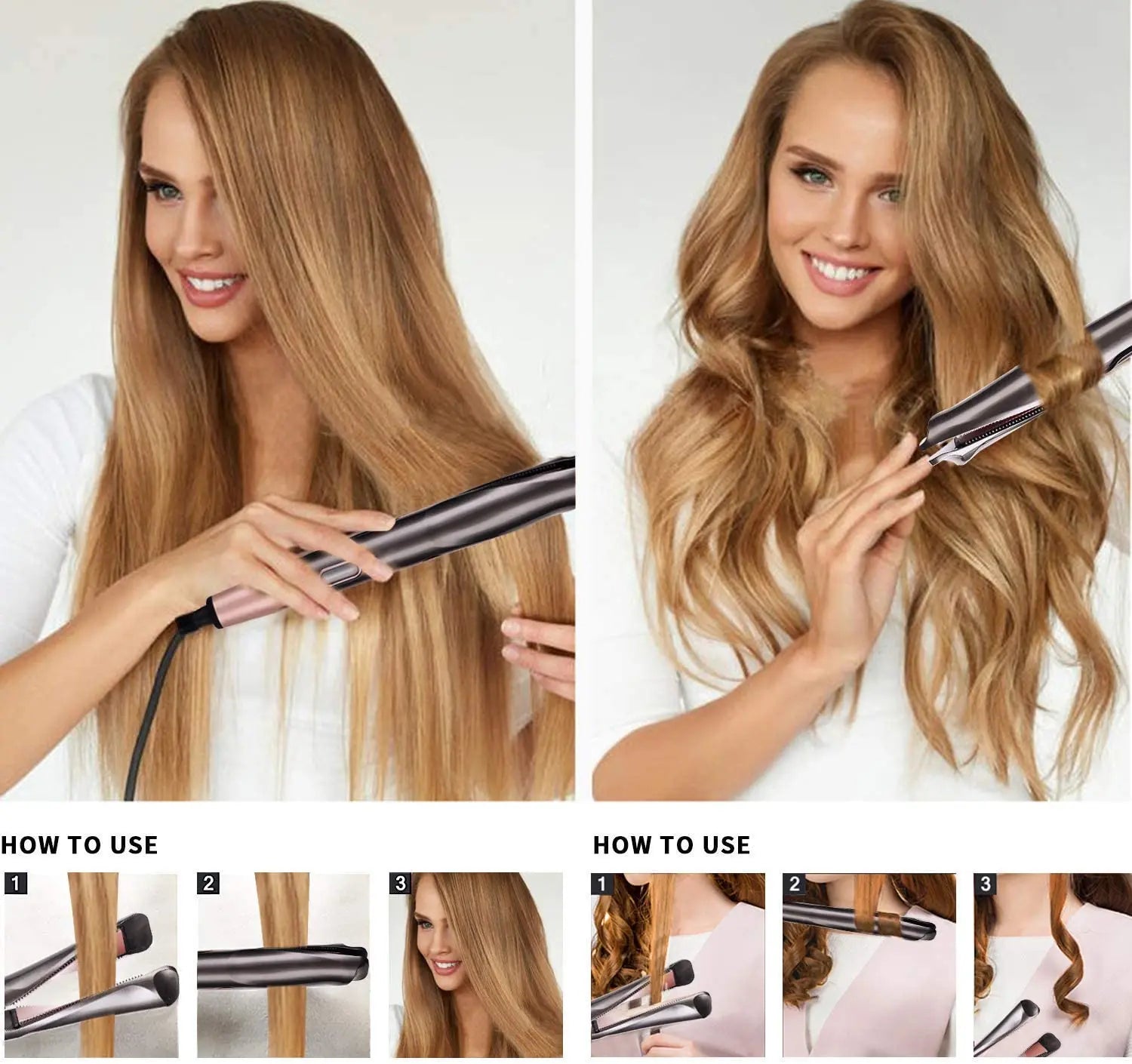 2 in 1 Hair Styler Pro - Straighten & Curl