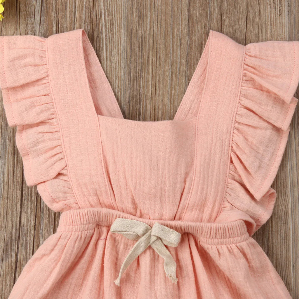 Baby Girl Summer Ruffle Romper / Soft Cotton Bodysuit 1-3 Years