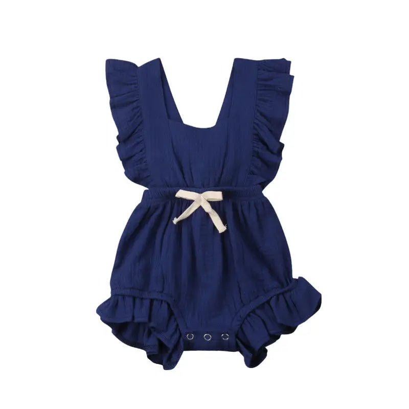 Baby Girl Summer Ruffle Romper / Soft Cotton Bodysuit 1-3 Years