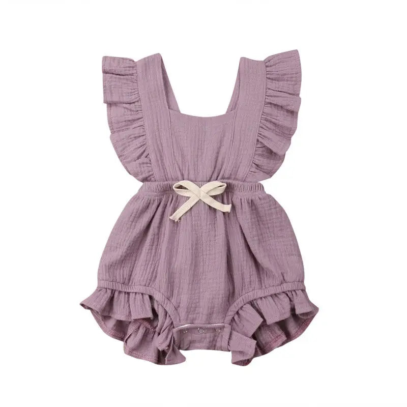 Baby Girl Summer Ruffle Romper / Soft Cotton Bodysuit 1-3 Years