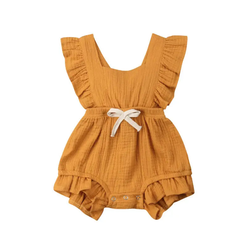 Baby Girl Summer Ruffle Romper / Soft Cotton Bodysuit 1-3 Years