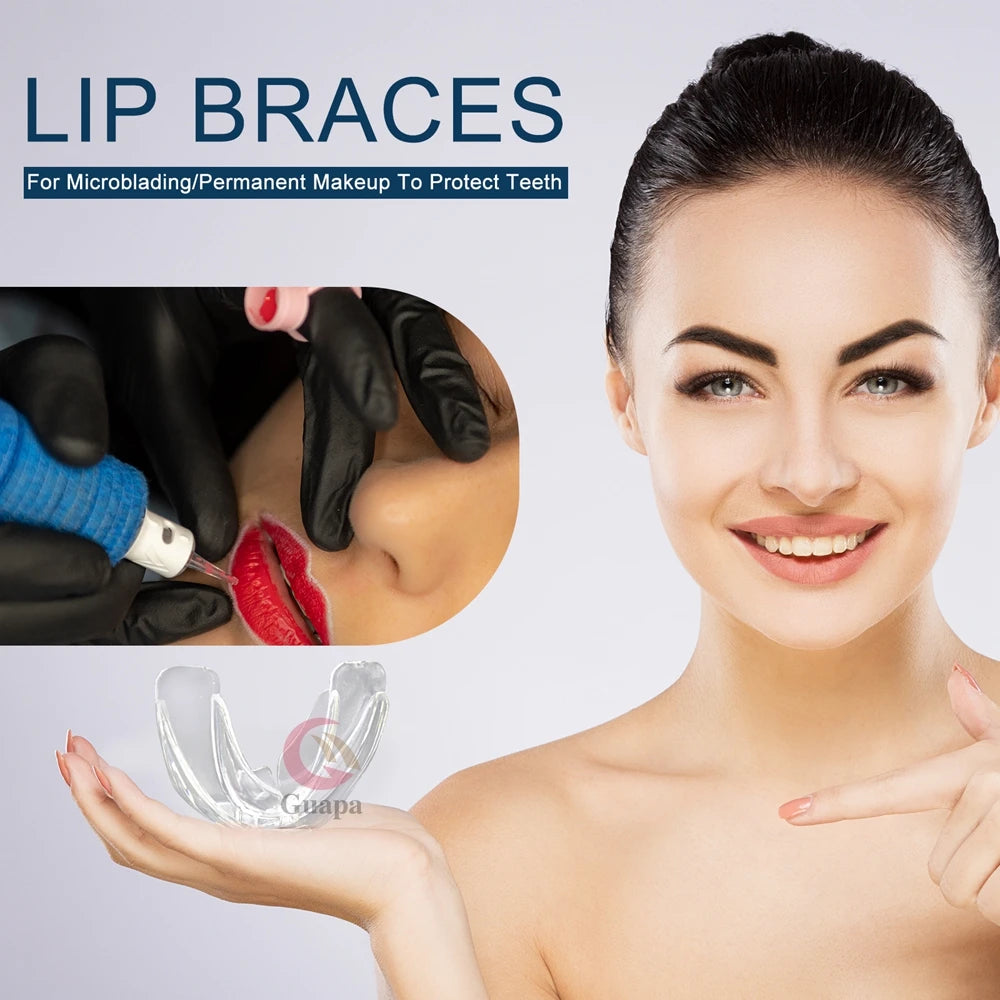 Professional Silicone Lip Braces for Permanent Makeup and Microblading - 3 Colors