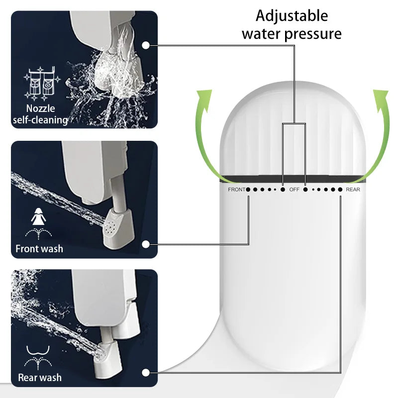 Smart Dual Nozzle Toilet Bidet - Easy Install and Hygienic Cleaning