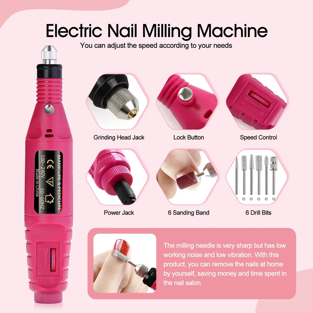 💫 Proffessional Electric Nail Drill Machine - Manicure and Pedicure Kit