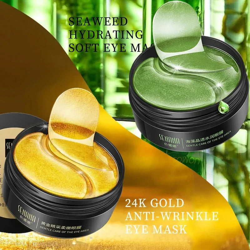 60 Pieces of Gold Hyaluronic Eye Patches - Hydrating and Anti-Aging Eye Masks
