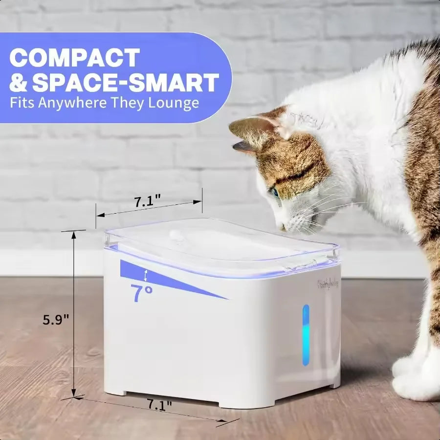 😺🐶 2L Automatic Pet Water Fountain with Filter and LED Light