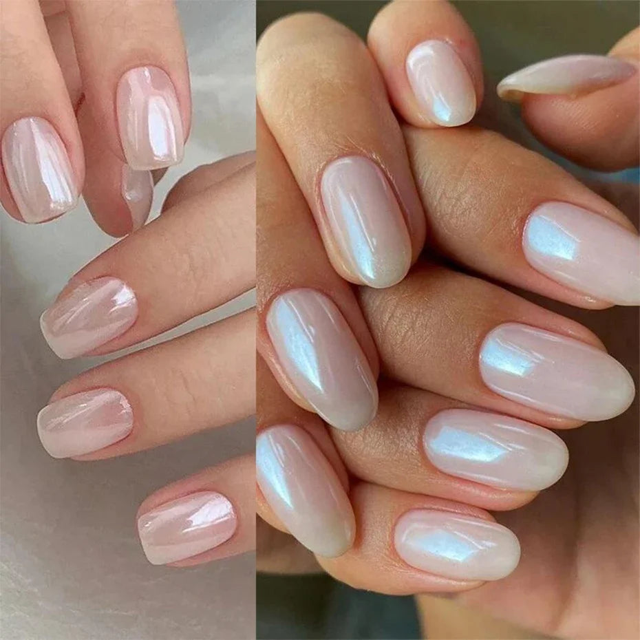 Pearl Chrome Nail Powder / Aurora Mirror Effect Nail Glitter