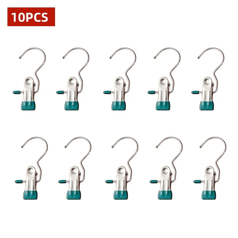 Space Saving Stainless Steel Pants  Hangers - Closet Organizer Clips (5-20 Pack)