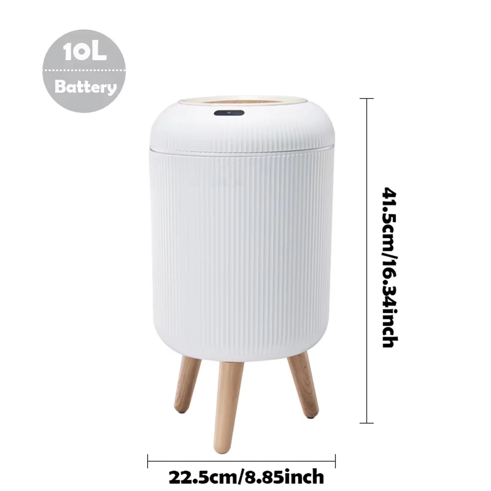 💫 Automatic Motion Sensor Trash Can With Wooden Stand
