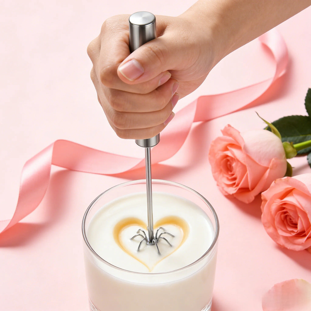 Mini Automatic Hand Whisk - One Press Egg and Coffe Mixer