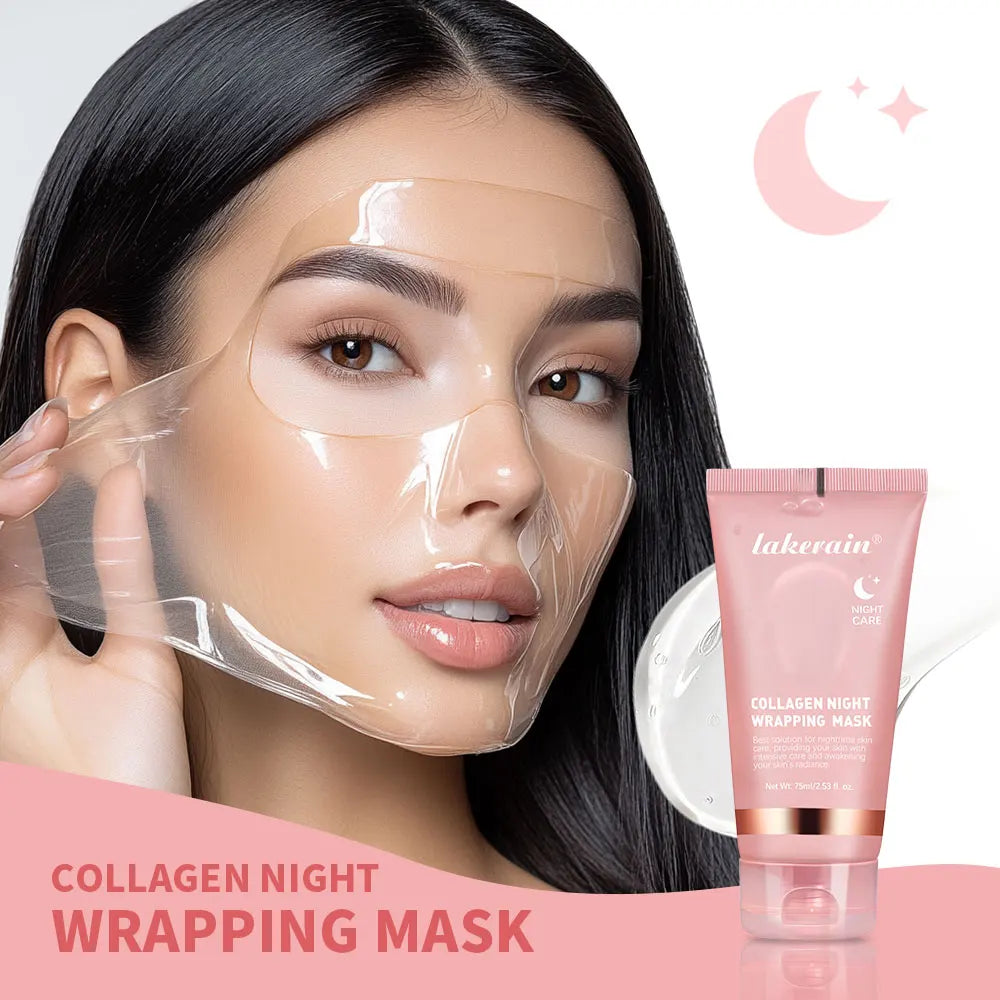 Korean Collagen Overnight Peel-Off Face Mask - Hydrating and Firming Night Treatment (75ml)