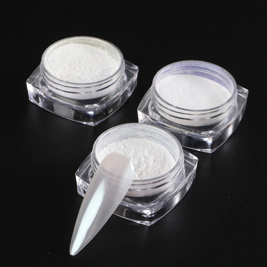 Pearl Chrome Nail Powder / Aurora Mirror Effect Nail Glitter