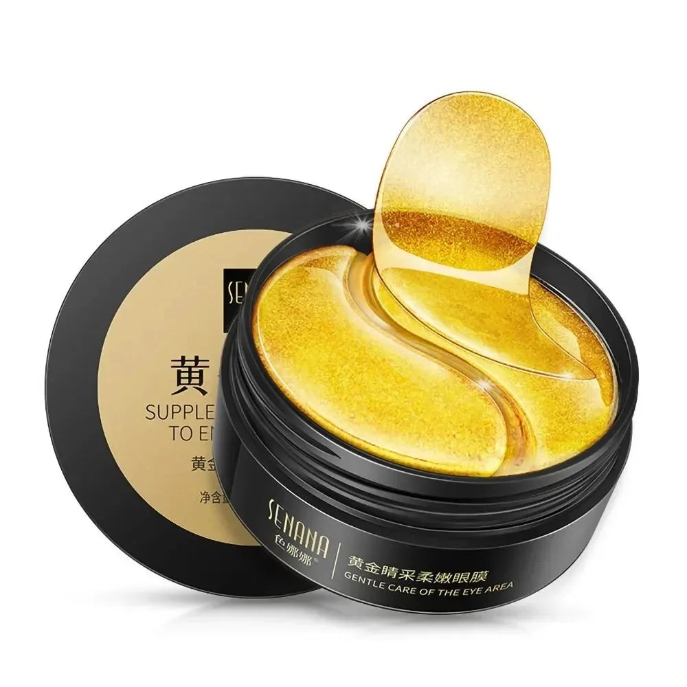 60 Pieces of Gold Hyaluronic Eye Patches - Hydrating and Anti-Aging Eye Masks