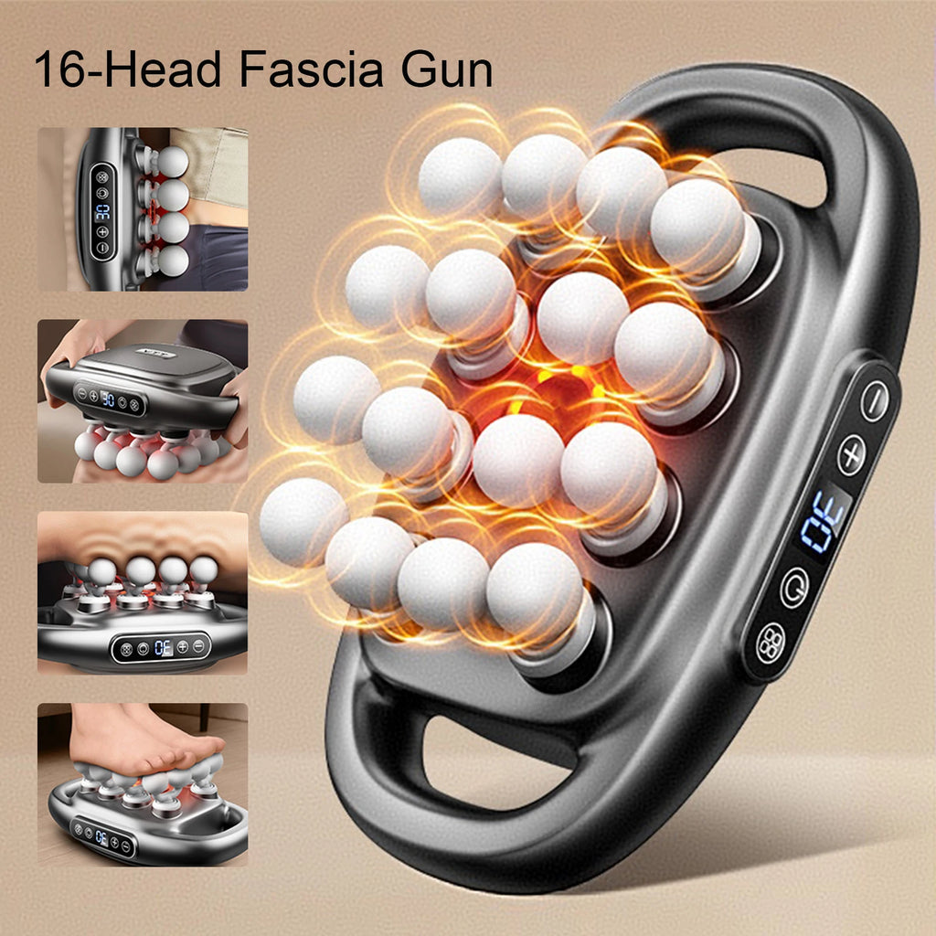 Deep Tissue Massage Gun - High Frequency Muscle Massager with 16/22/24 Heads for Full Body Pain Relief