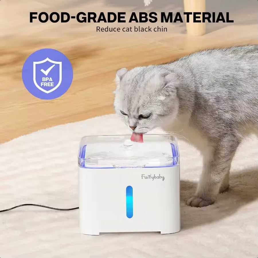 😺🐶 2L Automatic Pet Water Fountain with Filter and LED Light
