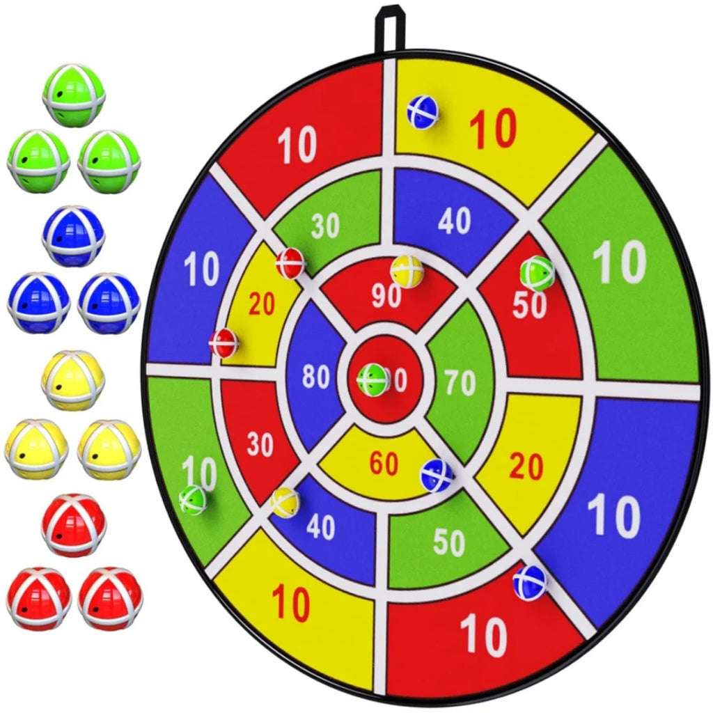 🔥 Kids Sticky Ball Dart Board Game - Safe Indoor and Outdoor Fun
