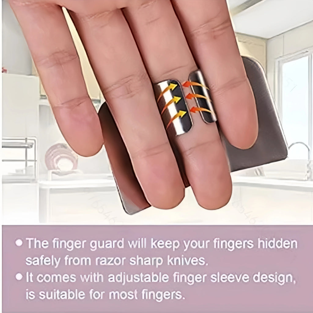 Stainless Steel Finger Guard - Kitchen Finger Protector for Safe Cutting
