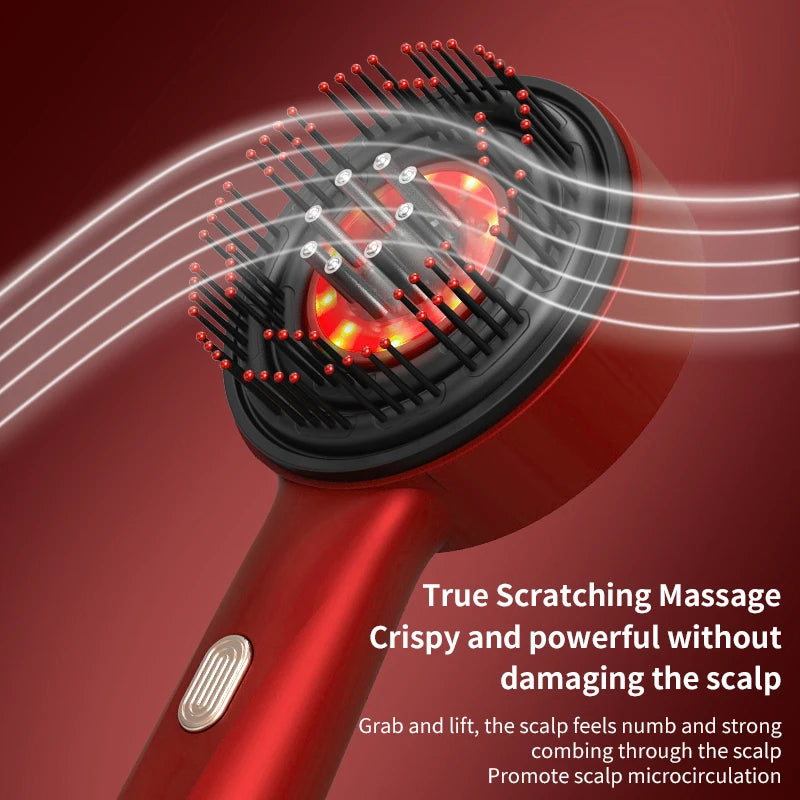 Electric Scalp Massager & Hair Growth Comb - Red Light Therapy