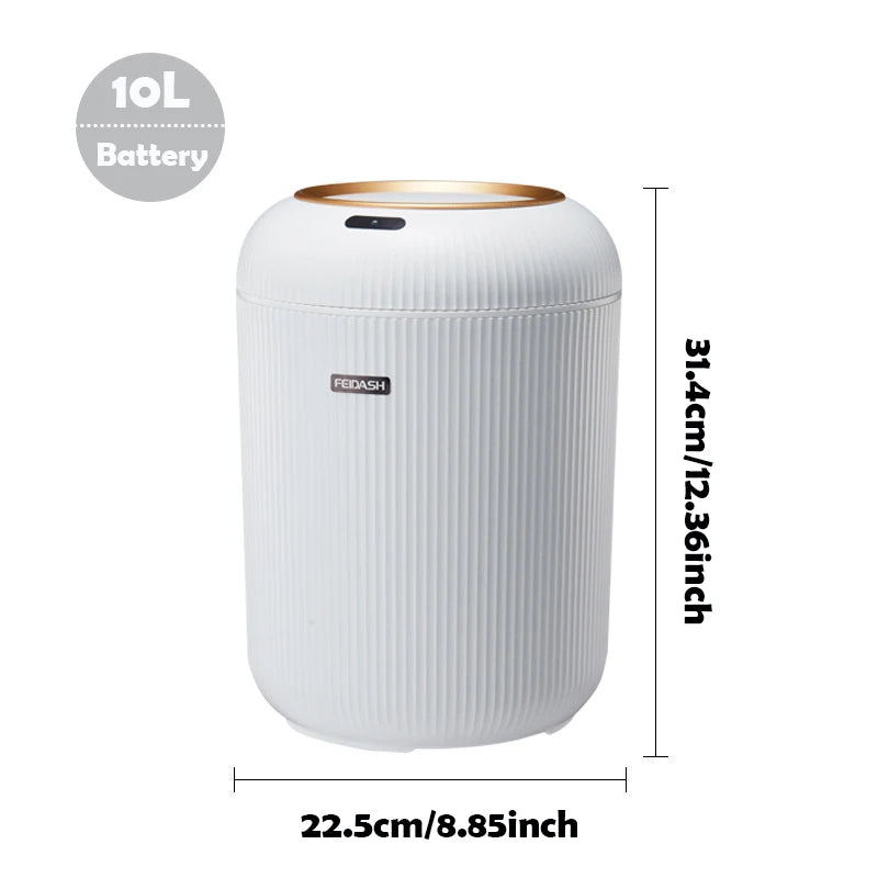 💫 Automatic Motion Sensor Trash Can With Wooden Stand