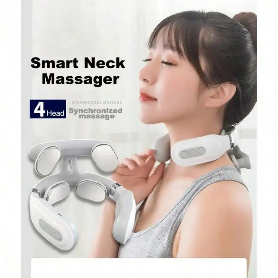 Smart Neck Massager With Heat - 16 Modes USB Vervical Pain RElief