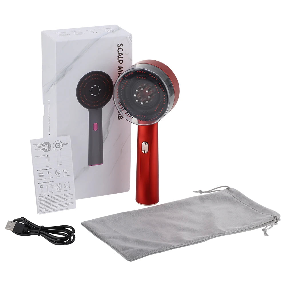 Electric Scalp Massager & Hair Growth Comb - Red Light Therapy
