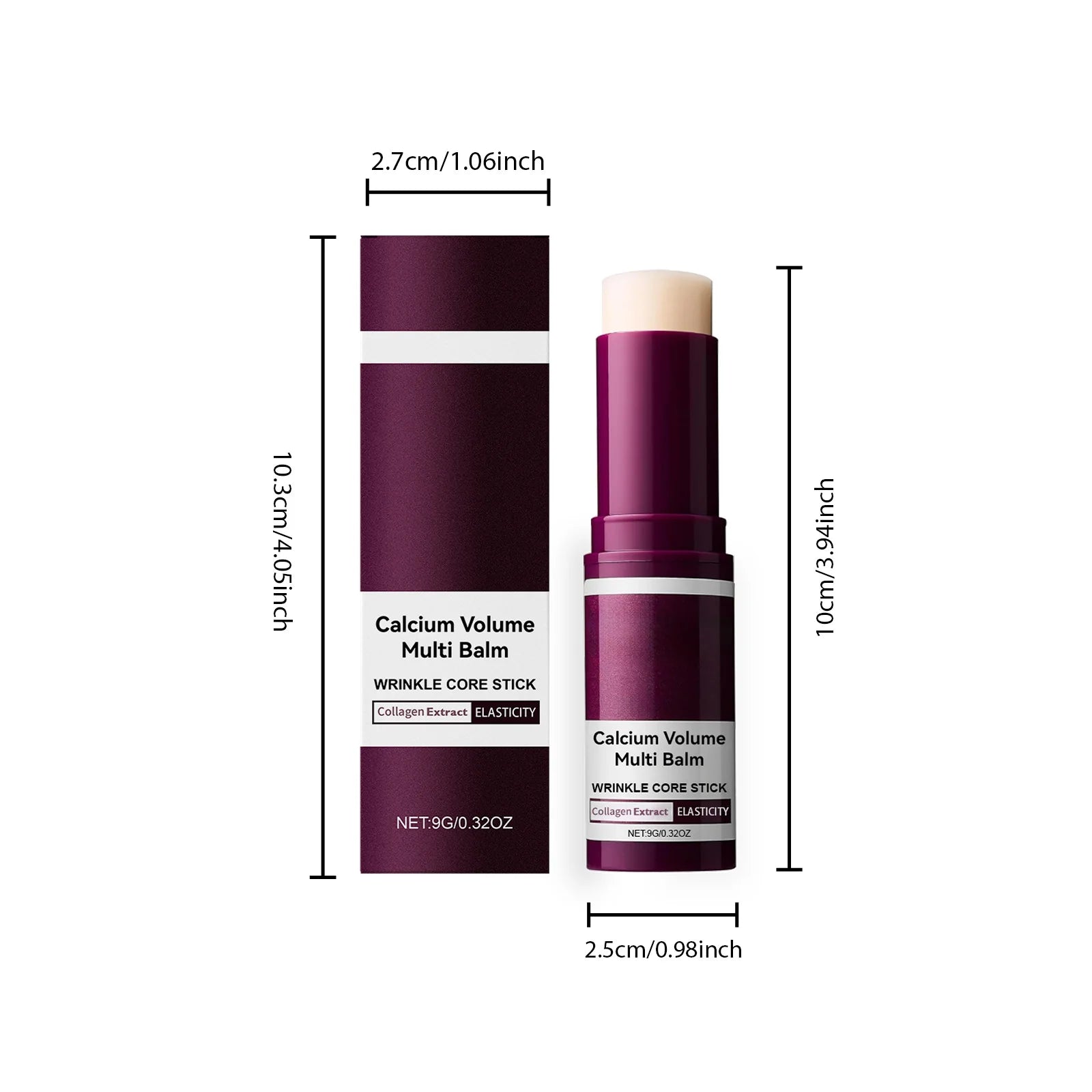 Calcium Anti - Aging Skincare Set - Facial Serum, Eye Patches and Moisturizing Balm