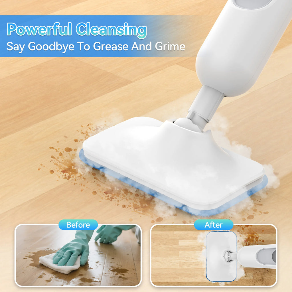 6-in-1 Steam Mop Cleaner - High TEmperature Steam Floor Cleaner For Tile, Hardwood and More