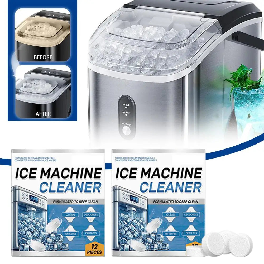 Ice Machine Cleaning Tablets - 12 Pack Descaler and Odor Remover