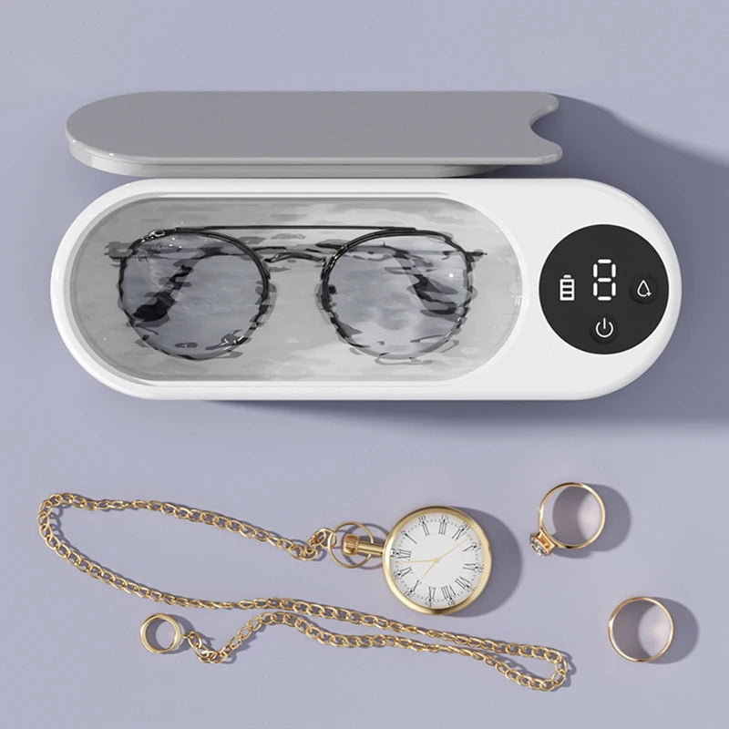 🔥 Portable Ultrasonic Cleaner - Glasses and Jewelry Cleaning Machine