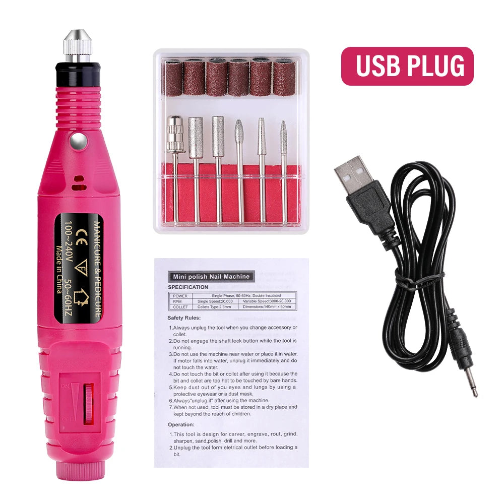 💫 Proffessional Electric Nail Drill Machine - Manicure and Pedicure Kit