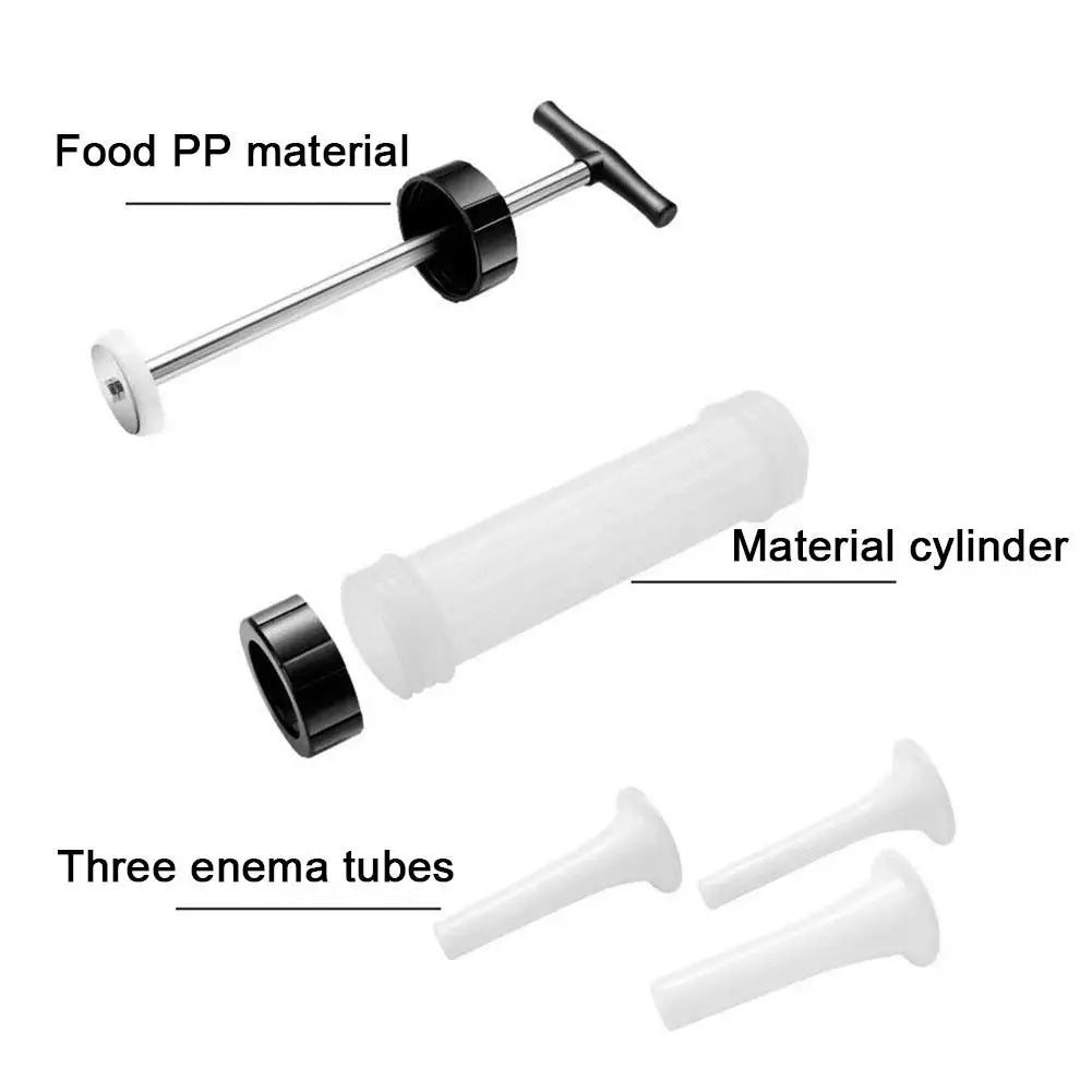 Manual Sausage Stuffer KIt - Homemade Meat Filling Syringe