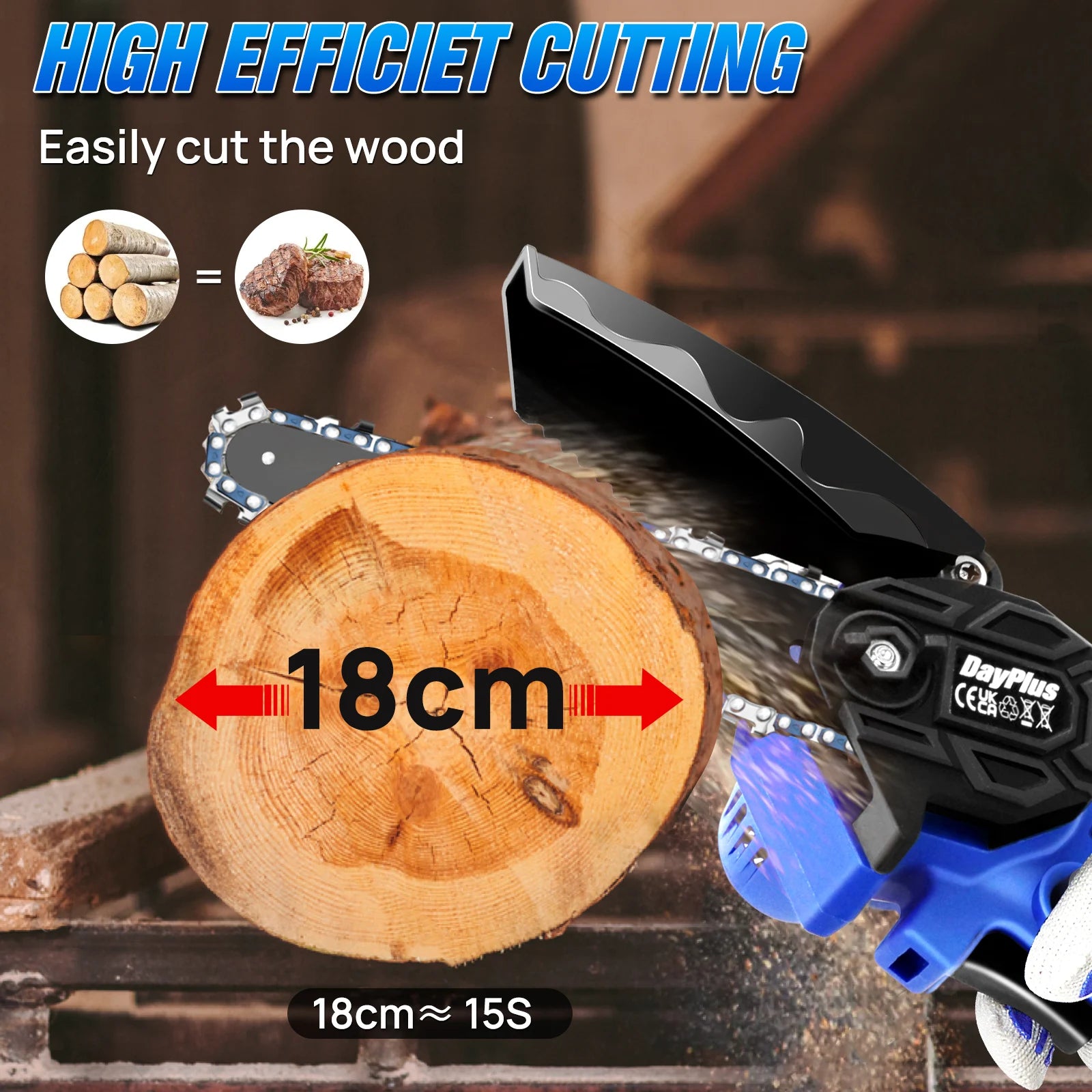 Mini Chainsaw Pro 6 Cordless - 2 Batteries Included