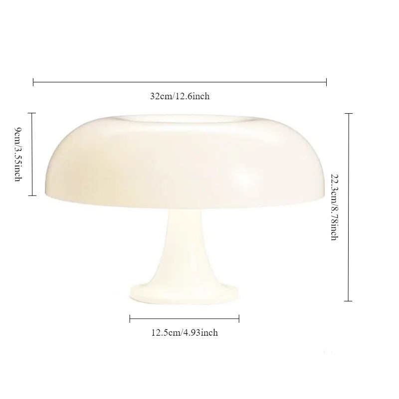 Modern Mushroom Table Lamp - Rechargeable LED Desk Lamp