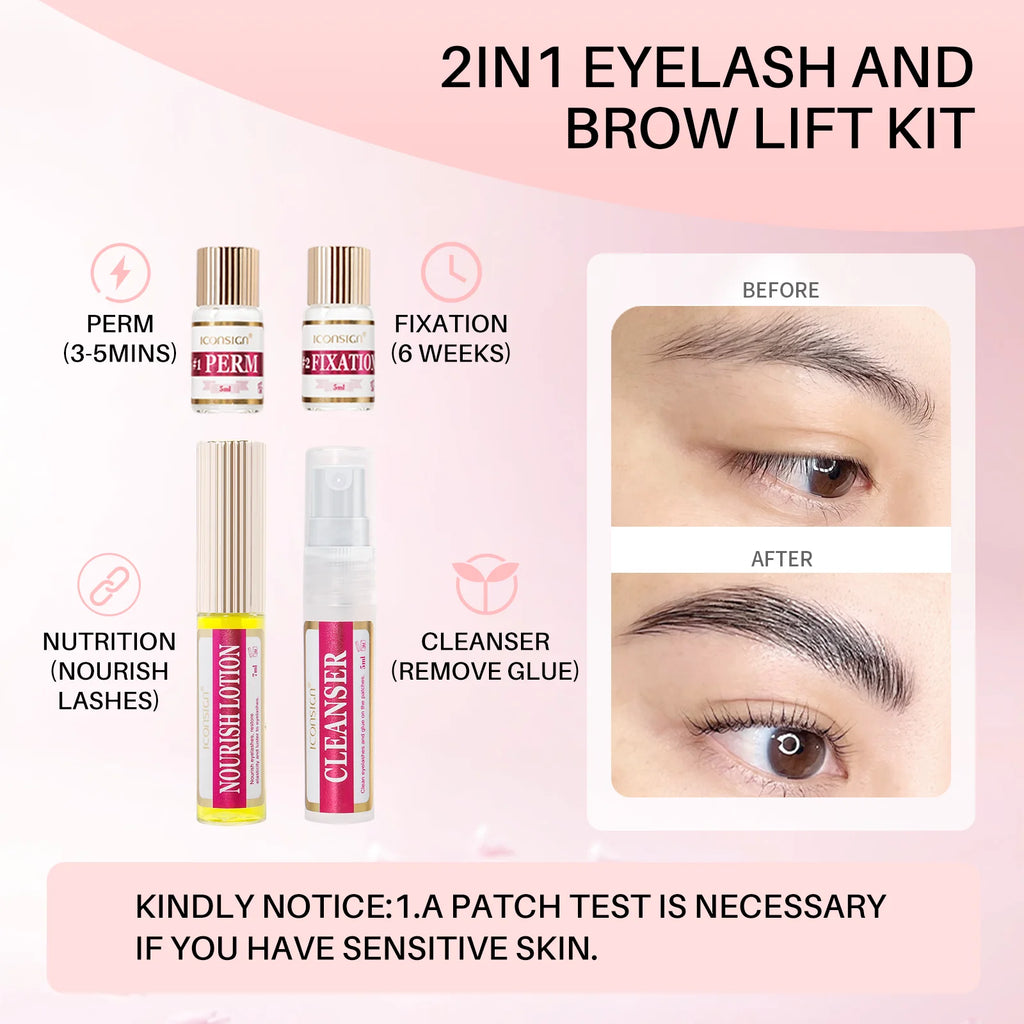 Professional Lash Lift and Brow Lamination Kit - Lasts 6-8 Weeks