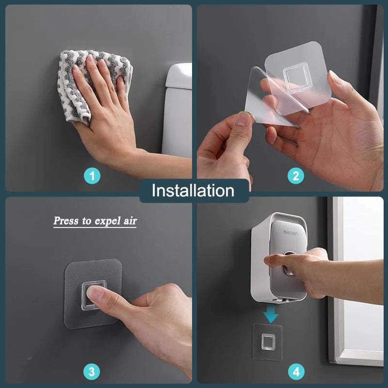 Wall-Mounted Automatic Toothpaste Dispenser