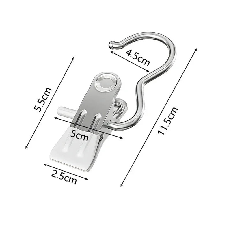 Space Saving Stainless Steel Pants  Hangers - Closet Organizer Clips (5-20 Pack)