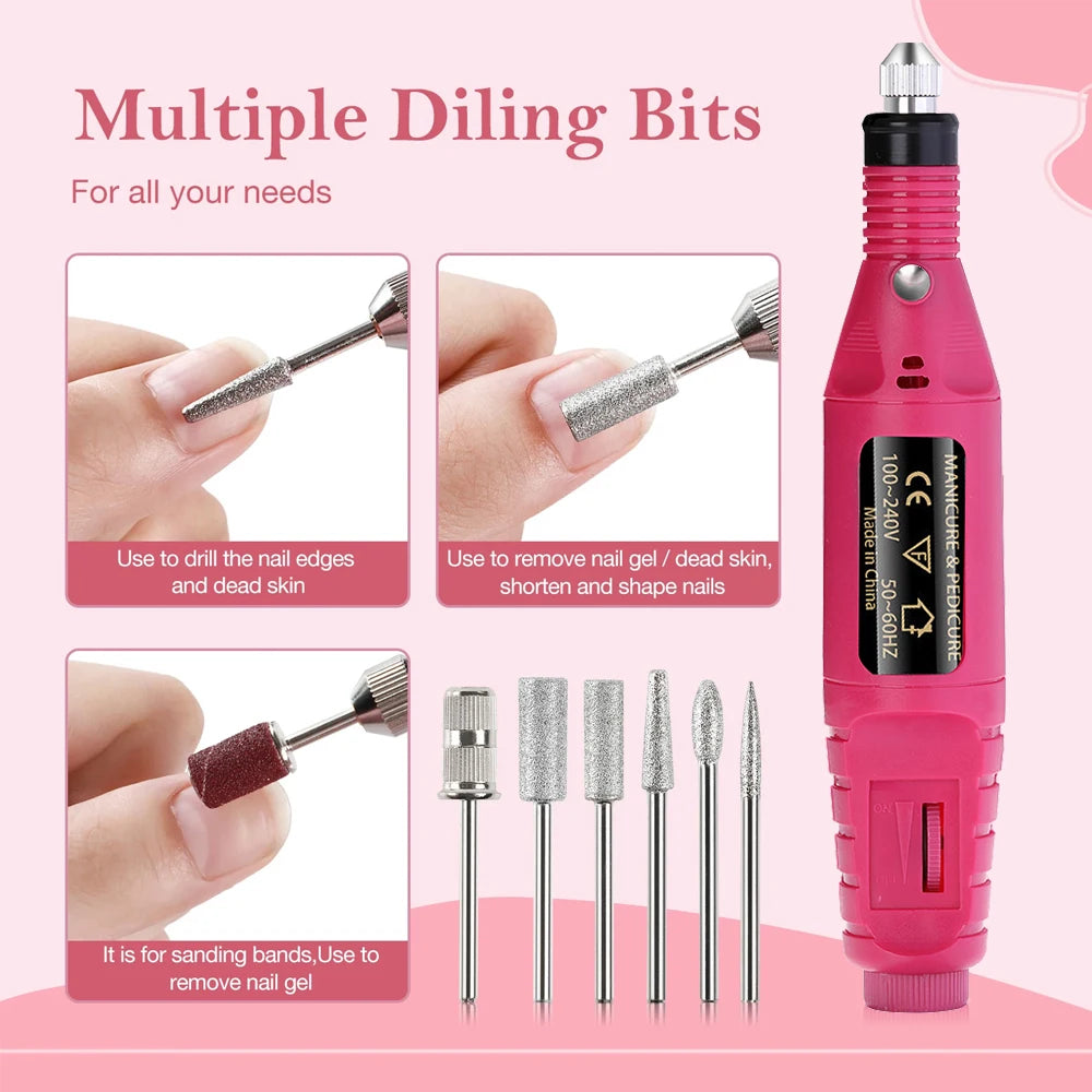 💫 Proffessional Electric Nail Drill Machine - Manicure and Pedicure Kit
