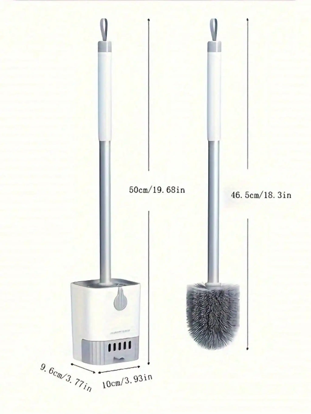 Silicone Toilet Cleaning Brush Set with Holder - Deep Cleaning Bathoroom Brush