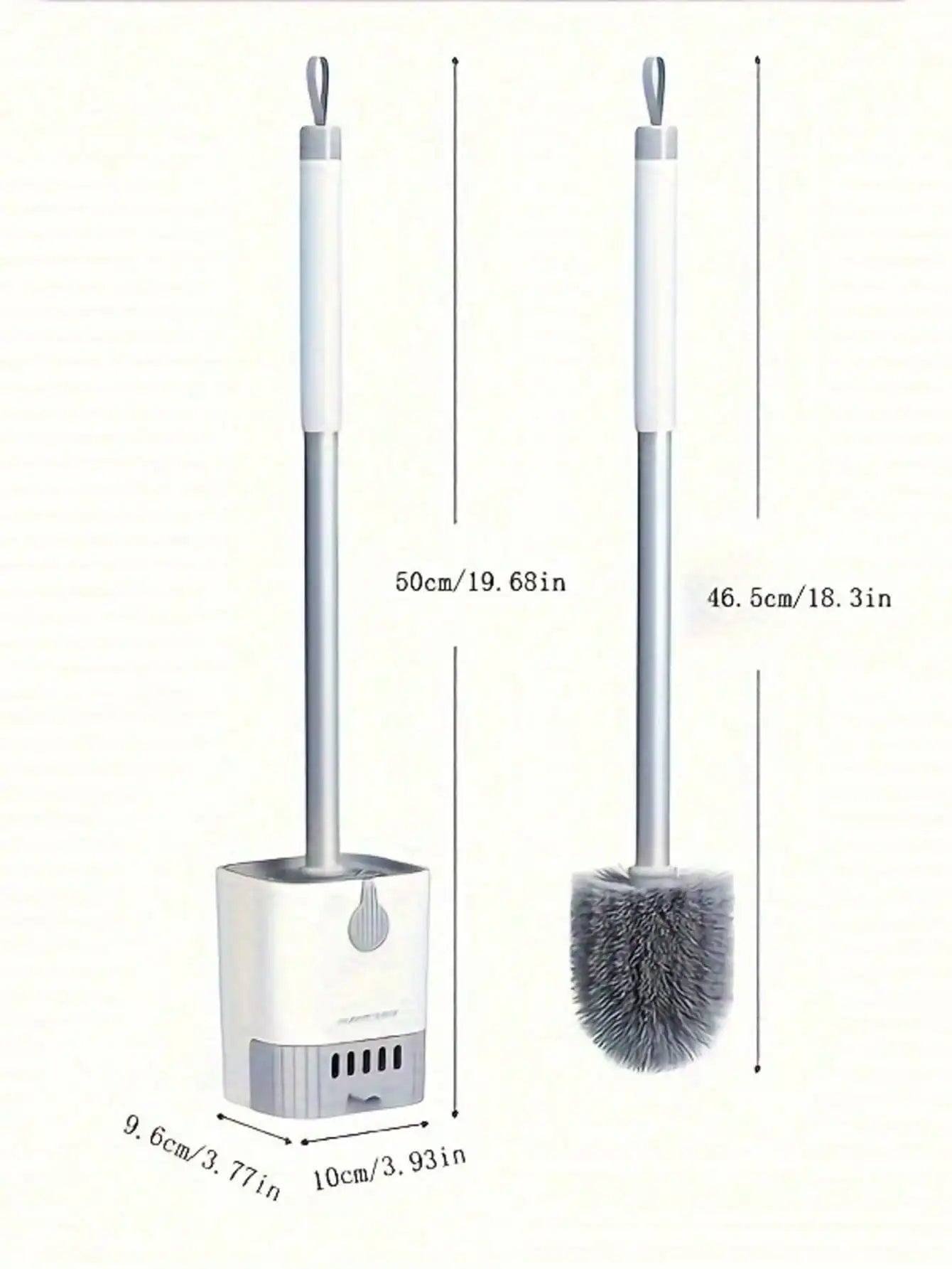 Silicone Toilet Cleaning Brush Set with Holder - Deep Cleaning Bathoroom Brush